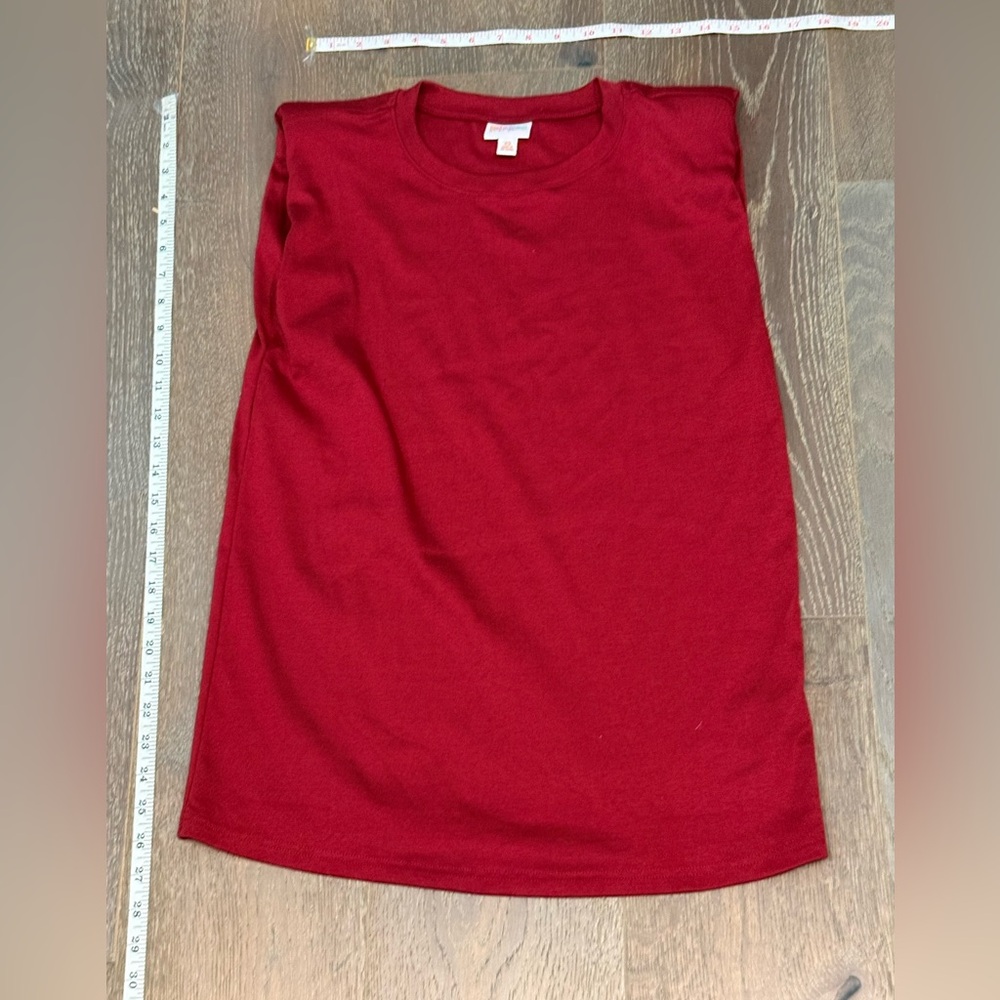 LuLaRoe Bold Red Sleeveless Top